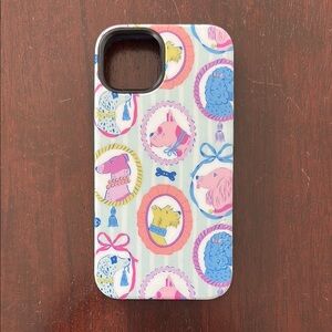 Chateau Pups/ French bulldog pink and blue Protective iPhone 13 Case